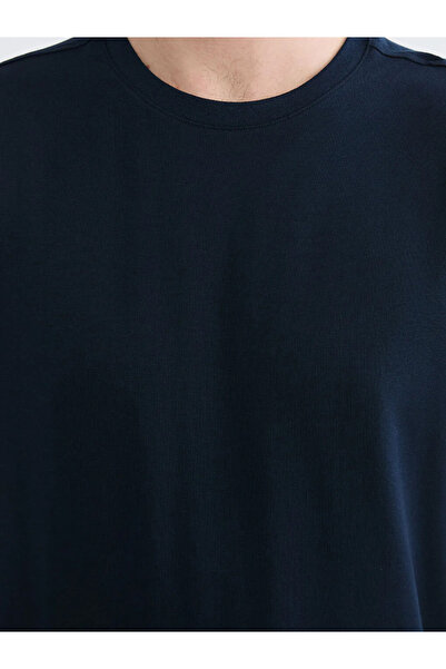 LC Waikiki Top de pijama pentru bărbați, albastru marin, cu gât tip crewneck