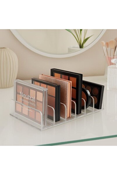 OEM Acrylic Cosmetics Holder 7 Compartments 17x12.5x4cm