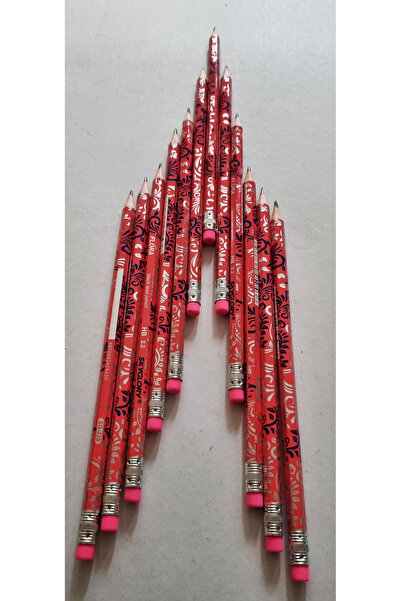 Modellino 12 Pieces of Sky Glory Hb Patterned Pencils with Erasers - Color Op...