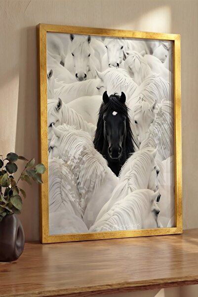 Postifull Pictură de perete, Tablou și poster cu ramă aurie de lux, Seria Rit...