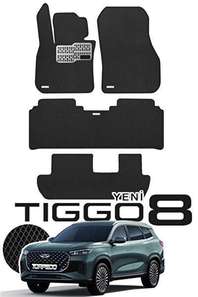 TORPEDO Chery Yeni Tiggo 8 2025 Uyumlu Hücreli Premium Eva Paspas Seti Tam Se...