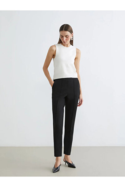 LC Waikiki Black Elastic Waist Women's Trousers