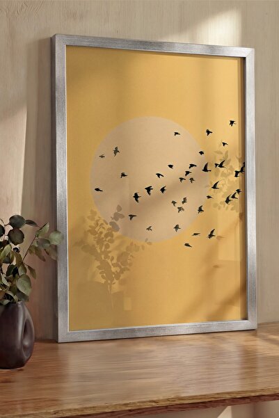 Postifull Zidna slika, luksuzna slika i poster sa srebrnim okvirom, serija ri...