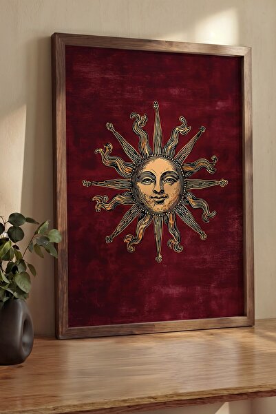 Postifull Pictură de perete, tablou și poster cu ramă maro de lux, Seria Ritu...