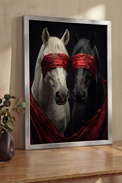 Postifull Pictură de perete, Tablou și poster cu ramă argintie de lux, Seria ...