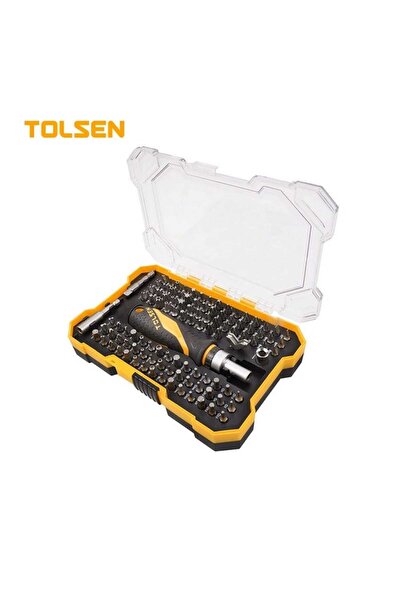 TOLSEN 105Pcs Bit Set Cr‑V Magnetic Adapter & Holder