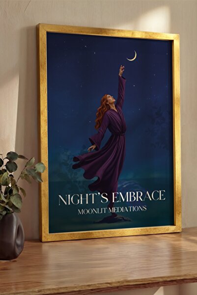 Postifull Pictură de perete, Tablou și poster cu ramă aurie de lux, Seria Rit...