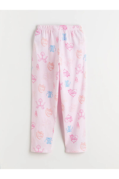 LC Waikiki Екру Барби печатен комплект пижама за момичета