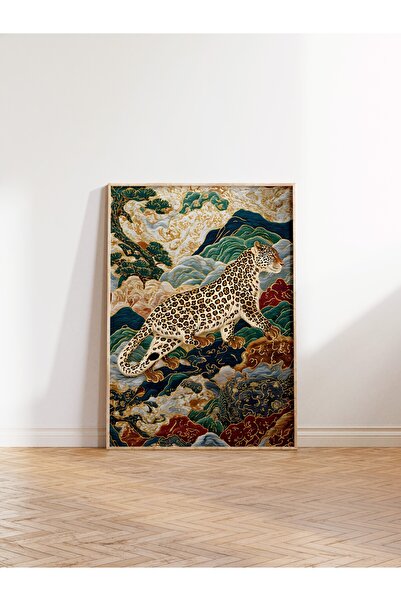 Postifull Wall Art, Wood Framed Art and Poster, Ritual Series, Leopard Art, N...