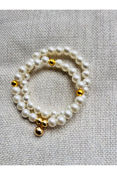 COCOSH TAKI Pearl beaded gold ball detailed multiple combination flexible bra...