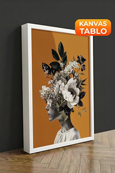 Postifull Pictură murală, Tablou pe pânză cu ramă albă de lux, Seria Ritual, ...