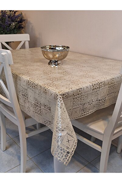 Başak Ev Tekstili Imported Erasable Pvc Tablecloth – Non-Slip Base, Fabric-Lo...