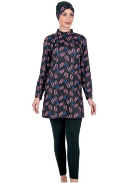 isiltikidsmoda Fantasy 3310 Leaf Patterned Hijab Swimsuit