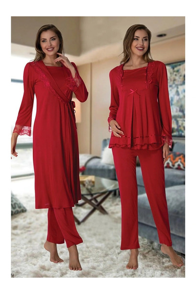 SS HOME CONCEPT طقم بيجامة الأمومة من Effortt 2018 مع روب