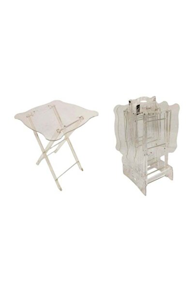 AZOZ MERCHLY Acrylic Tables Set 4 Pieces 40x46cm