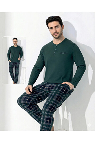 isiltikidsmoda Boyraz 0692 men's long sleeve combed cotton pajama set