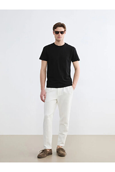 LC Waikiki Top de pijama pentru bărbați, negru, guler rotund Regular Fit