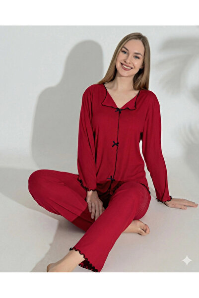isiltikidsmoda Boyraz 0613 women's long sleeve pajama set with report