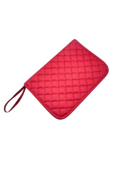 Generic Red Quilted Tasbih Pouch – Prayer Beads Protector & Organizer