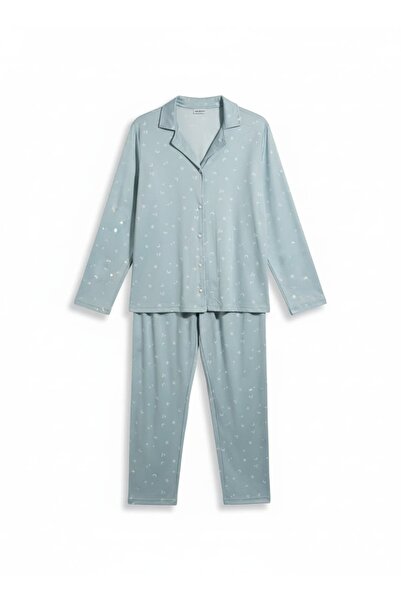 Mihra Milan Desenli Kaliteli Pijama Takımı