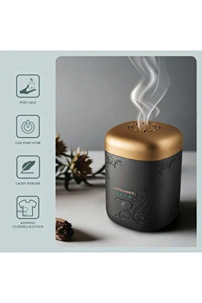 Jeebel مبخرة بخور ذكية محمولة - شحن USB-C مع بطارية 1500 مللي أمبير، تصميم فا...