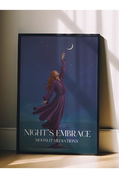 Postifull Zidna slika, slika i poster u crnom okviru, serija rituala, maksima...