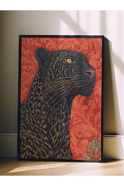 Postifull Duvar Tablosu, Siyah Çerçeveli Tablo ve Poster, Ritüel Serisi, Leop...