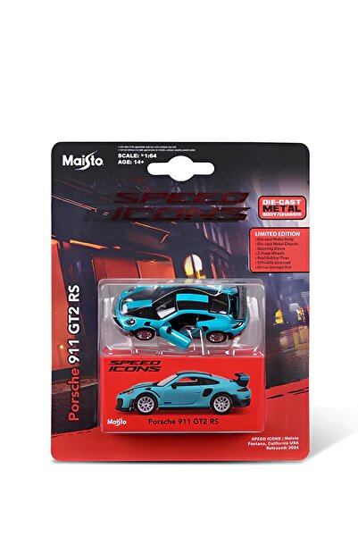 Maisto 1:64 Speed Icons Koleksiyon Araçlar Porsche 911 GT2 RS Turkuaz
