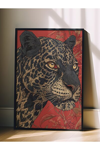 Postifull Duvar Tablosu, Siyah Çerçeveli Tablo ve Poster, Ritüel Serisi, Leop...