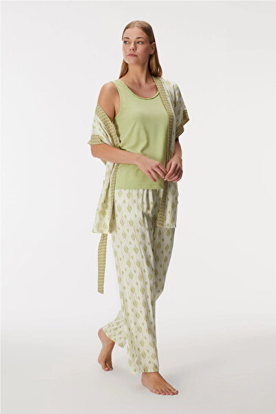 SS HOME CONCEPT Anil 11421 Women's Dressing Gown, Athlete and Pants Set