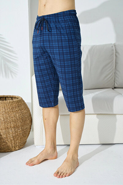 isiltikidsmoda Kocabey 195 Men's Plaid Single Capri Shorts