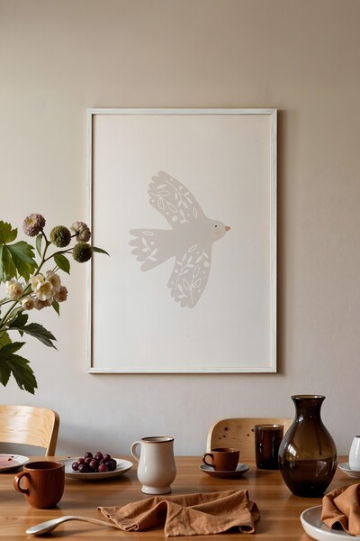 Postifull Pictură de perete, Tablou și poster cu ramă albă, Seria Ritual, Pic...