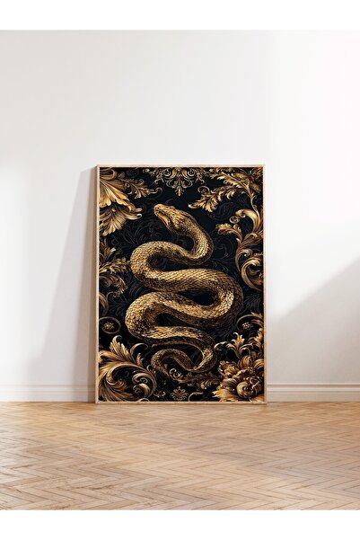 Postifull Wall Art, Wood Framed Art and Poster, Ritual Series, Snake Art, No:...