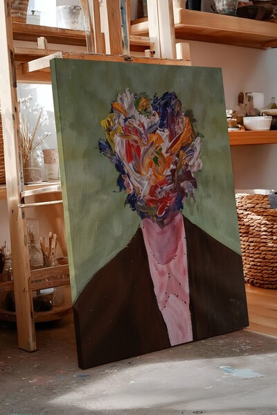 Postifull Pictură murală, Tablou de lux pe pânză, Seria Ritual, Pictură maxim...