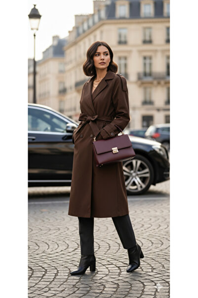 Luma Decor Brown Stylish Trench Coat