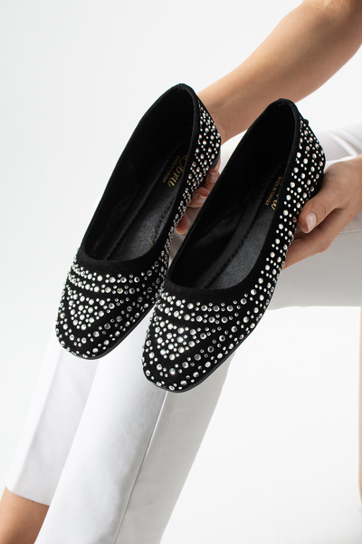 star shoes Kadın Baretli Taşlı Günlük Babet Ayakkabı