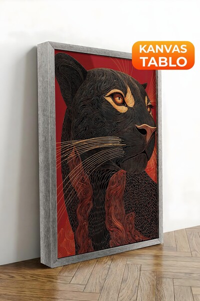 Postifull Pictură de perete, Tablou pe pânză cu ramă argintie de lux, Seria R...