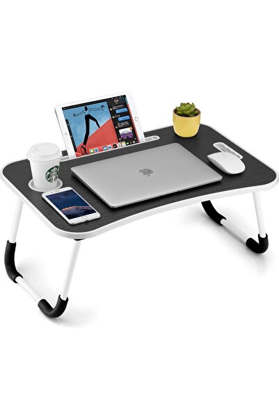 ENAR FISYOD Foldable Laptop Table, Portable Lap Desk Bed Table Tray, Laptop S...