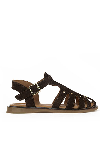 Ziya , Women's Genuine Leather Sandals 1611047Z26635 Brown