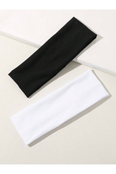 Ervalina Pachet de 2 bandane ALBE și NEGRE