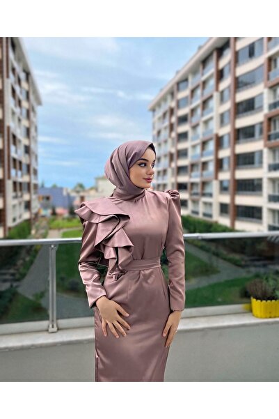 AYŞEYAMAÇLI KADIN GÜL KURUSU ROSA TESETTÜR KALEM ABİYE ELBİSE