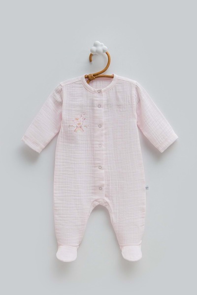 Caramell Love Time Crinkled Muslin Jumpsuit Pink