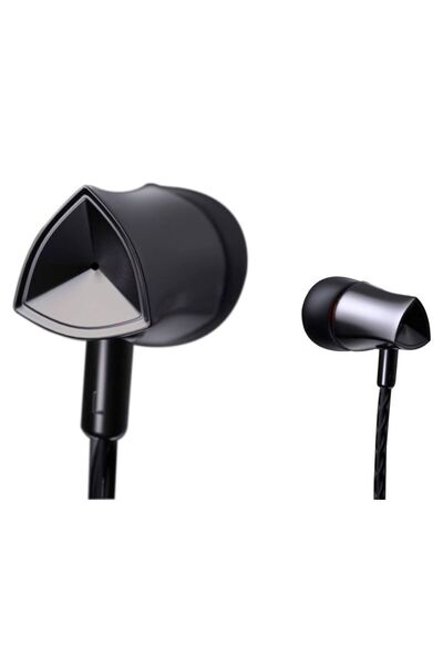 M01 Black wired headphones with high-quality, clear sound and a microphone, i...