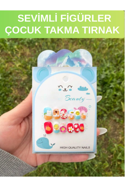 SheMask Takma Tırnak Seti Çocuk – Figürlü Çocuk Tırnak Yapışkanlı Takma Tırna...