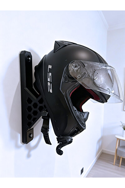 Flay3d Premium Duvar Tipi Kask Tutucu – 3D Baskı Güçlendirilmiş Motosiklet As...