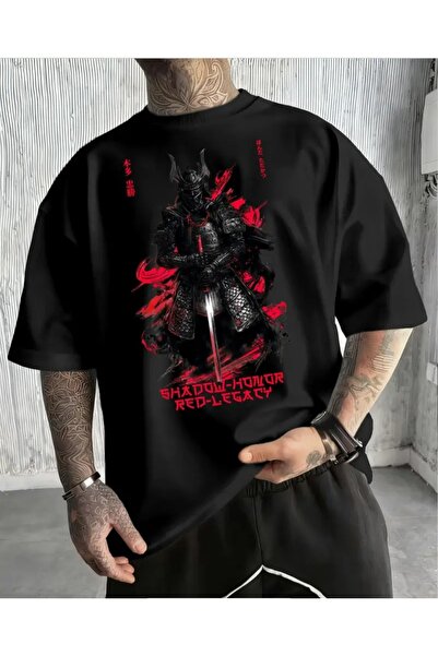 ORVIO Group Japanese Samurai Printed Modern Brave Design Comfortable T-Shirt ...