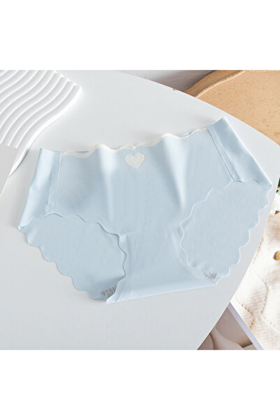 Eces Design Seamless Ice Silk Laser Cut Heart Detailed Seamless Women's Slip ...