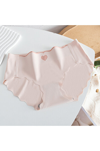 Eces Design Seamless Ice Silk Laser Cut Heart Detailed Seamless Women's Slip ...