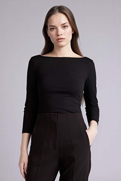 DeFacto Slim Fit Boat Neck Long Sleeve T-Shirt G9577Ax26Sp