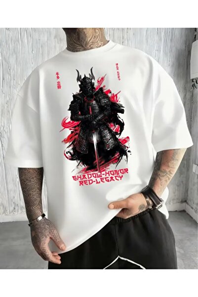 ORVIO Group Japanese Samurai Printed Modern Brave Design Comfortable T-Shirt ...